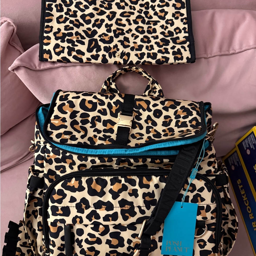 Posh Peanut Leopard Print Diaper Bag - Picture 4 of 9